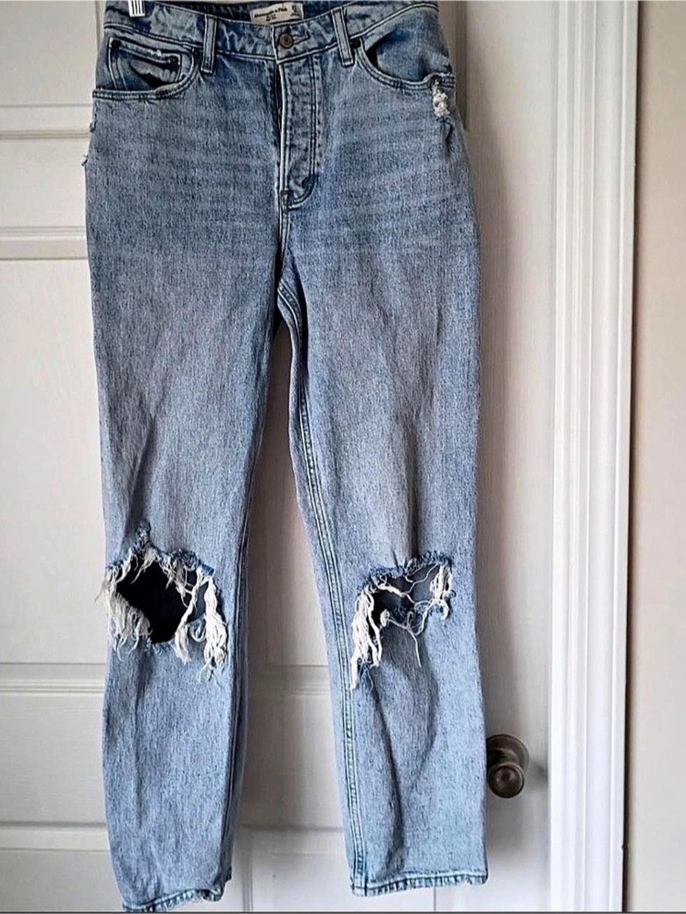 Abercrombie & Fitch Curve Love High Rise Dad Jean Waist 27 Size 4